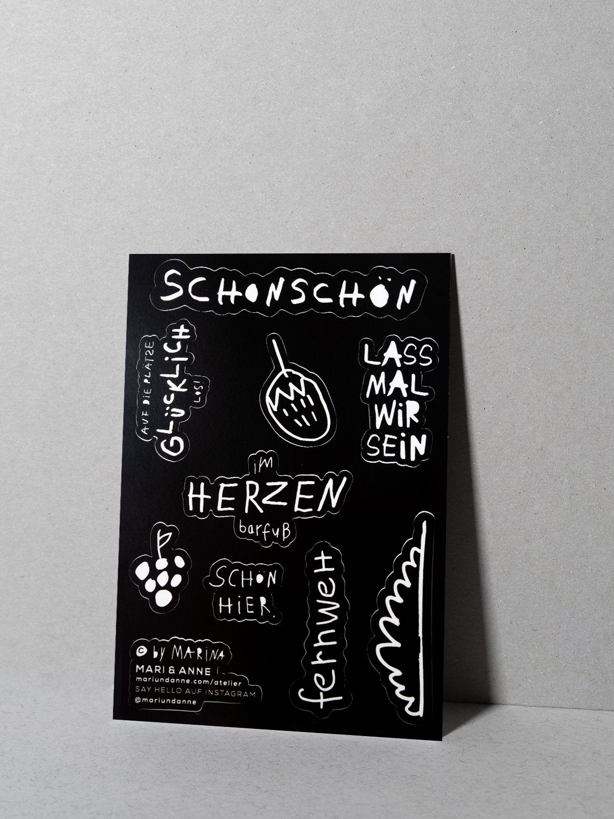 AUFKLEBERSET — SCHON SCHÖN