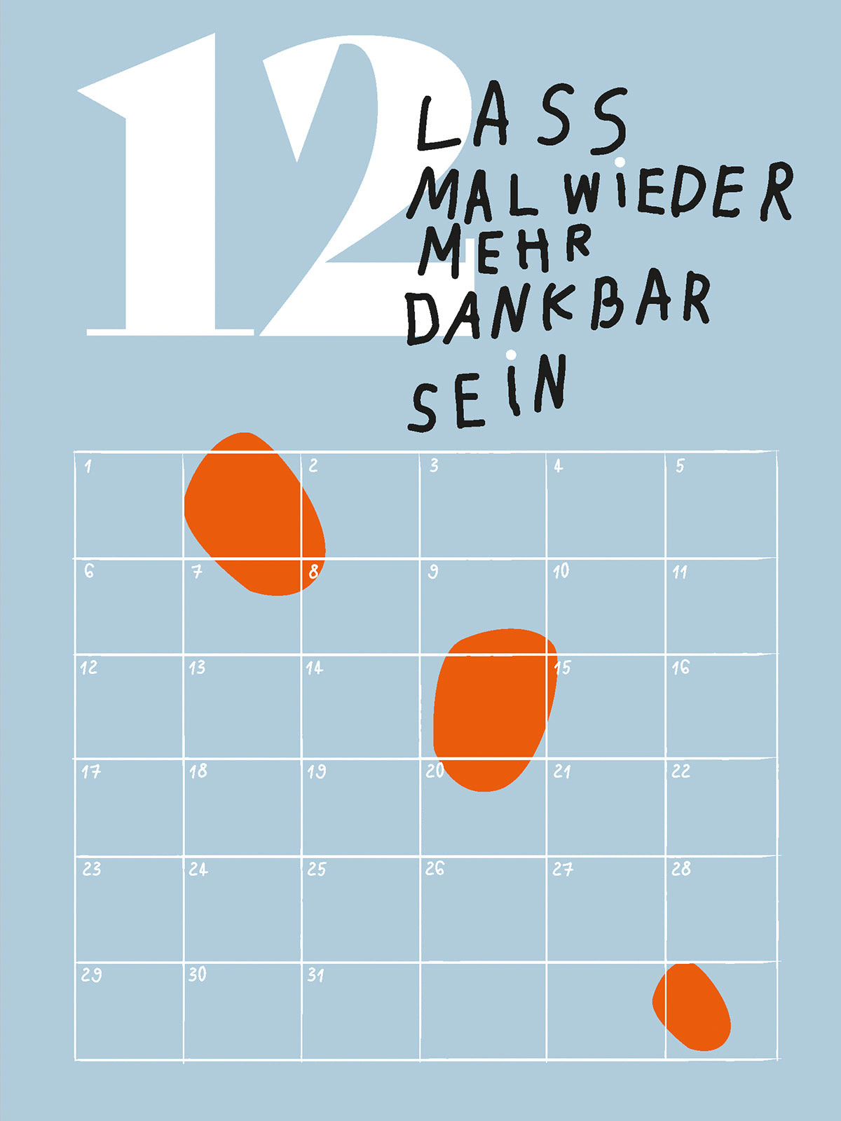 Geburtstagskalender — Kalender ohne Jahresbezug