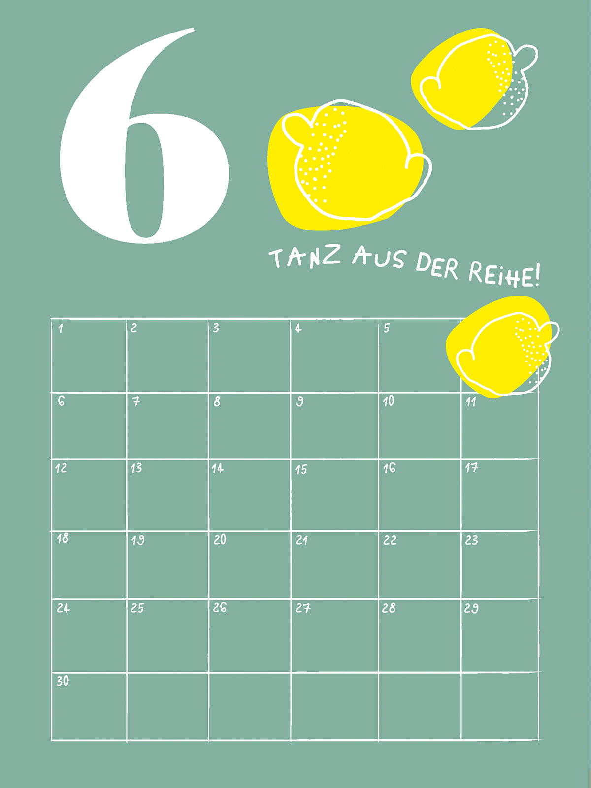 Geburtstagskalender — Kalender ohne Jahresbezug
