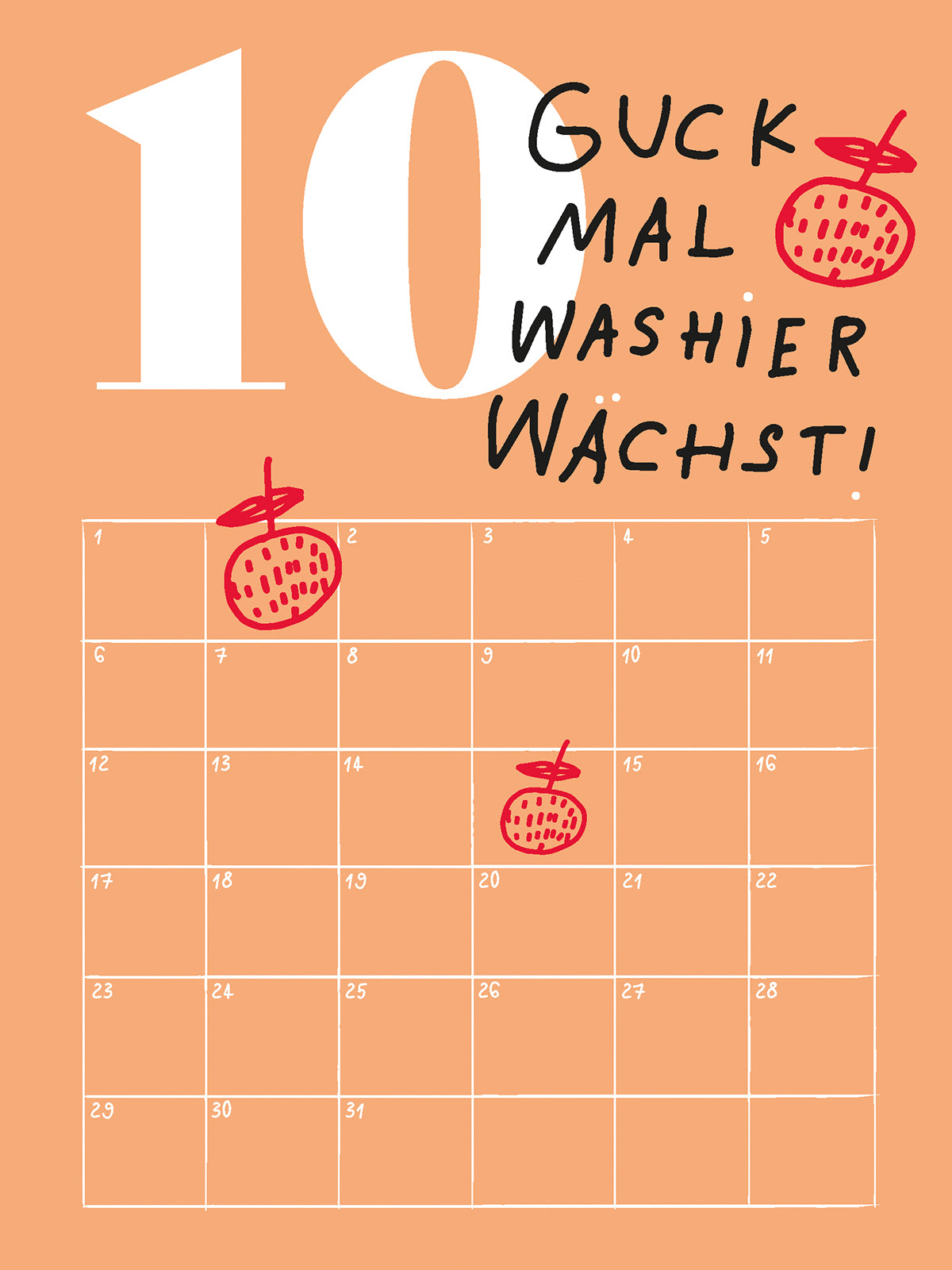 Geburtstagskalender — Kalender ohne Jahresbezug