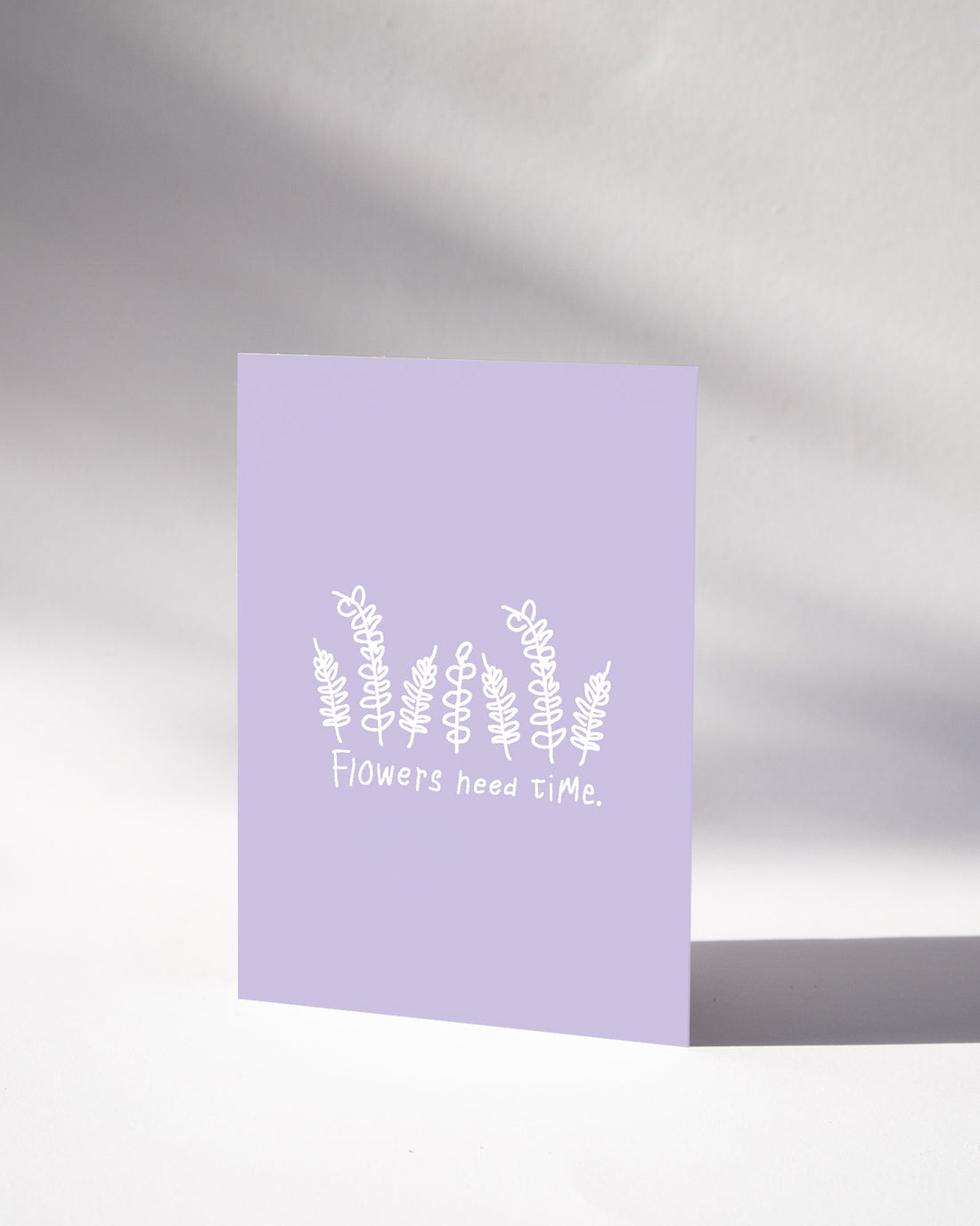 POSTKARTE — FLOWERS NEED TIME