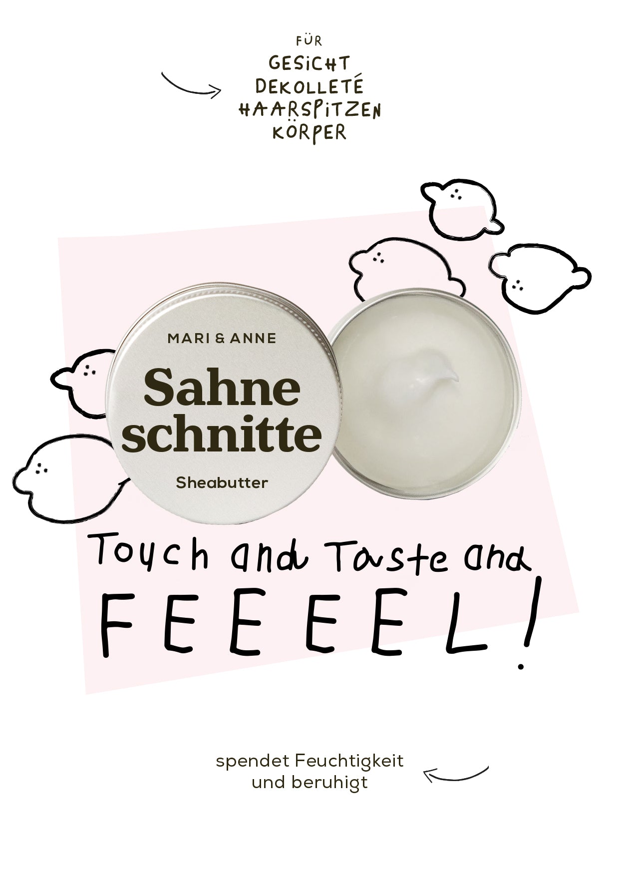 SAHNESCHNiTTE LEMON — FLUFFiGE GESiCHTS + KÖRPERBUTTER
