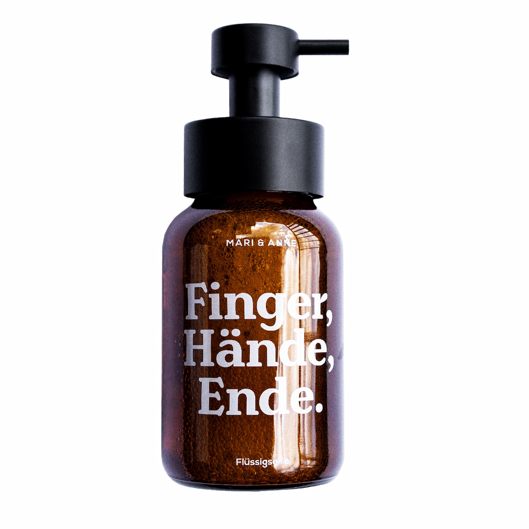 FiNGER, HÄNDE, ENDE. — Handseife Glasflasche + Nachschub