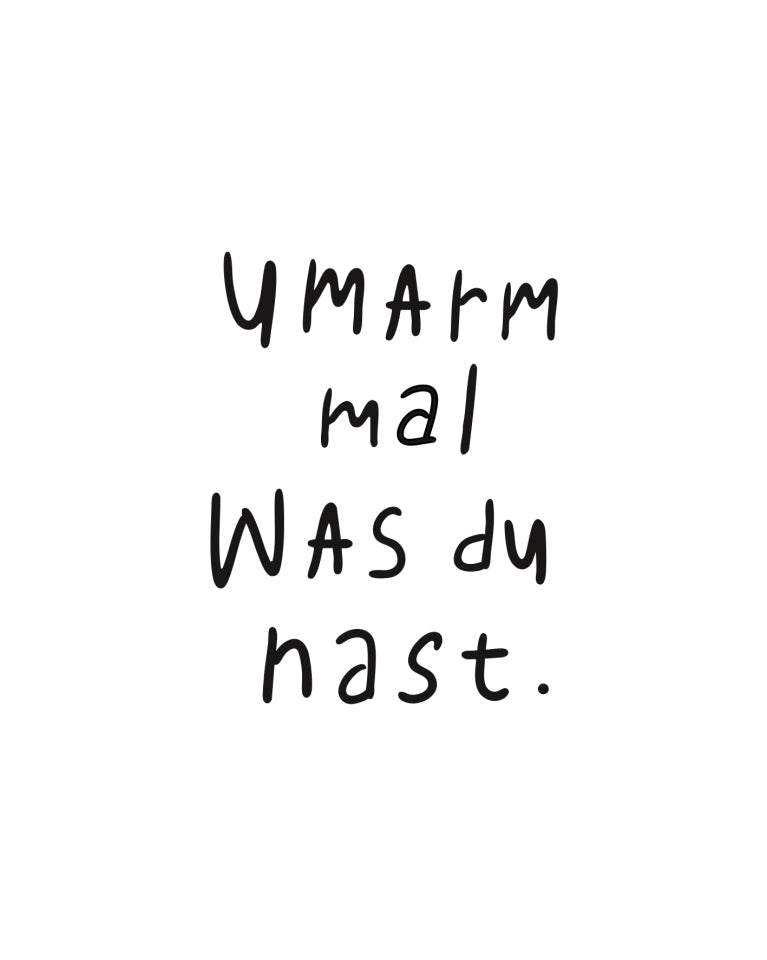 Postkarte — UMARM MAL WAS DU HAST