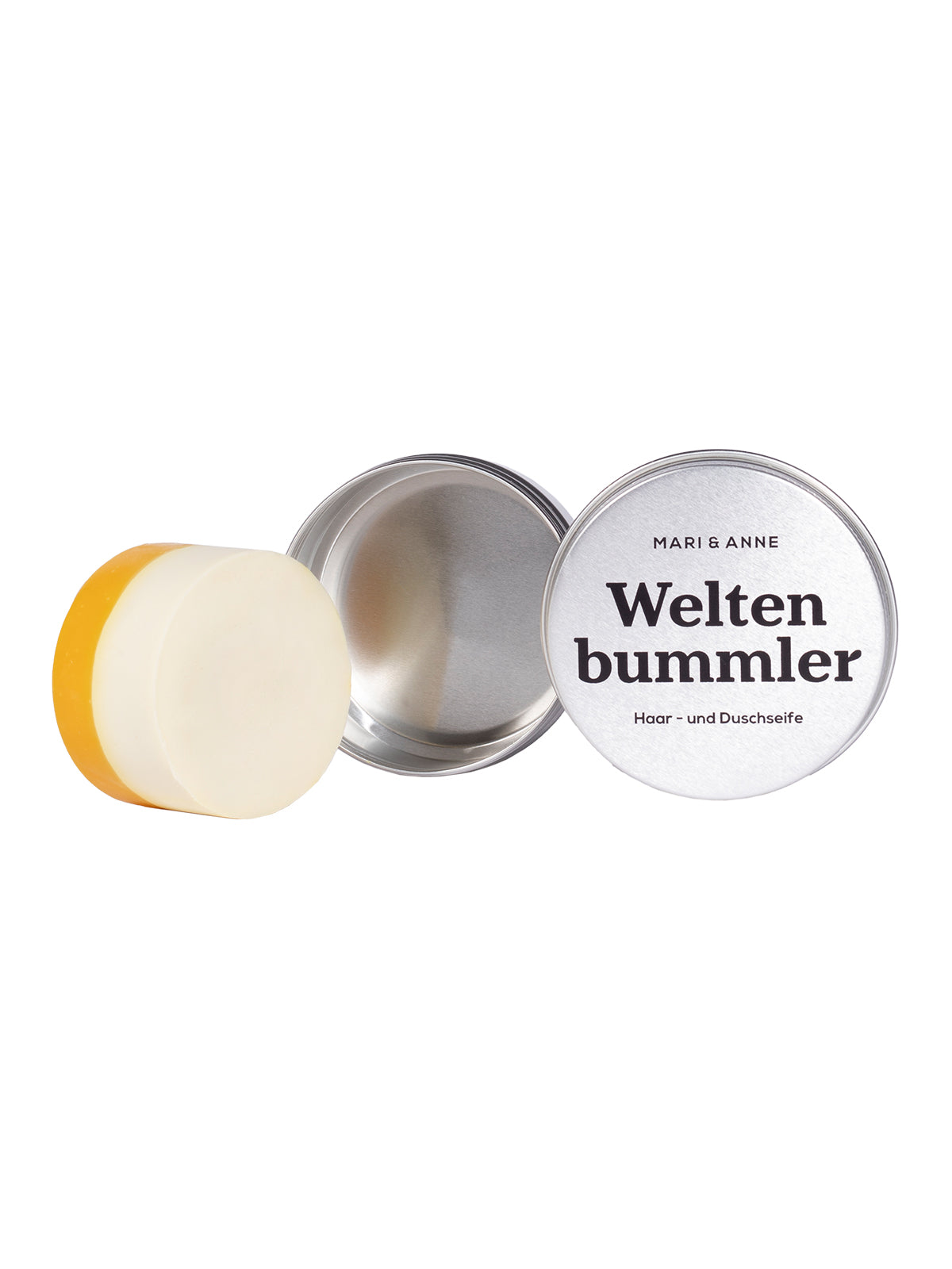 WELTENBUMMLER — Feste Haar- & Körperseife "Lemon/Pfefferminze"