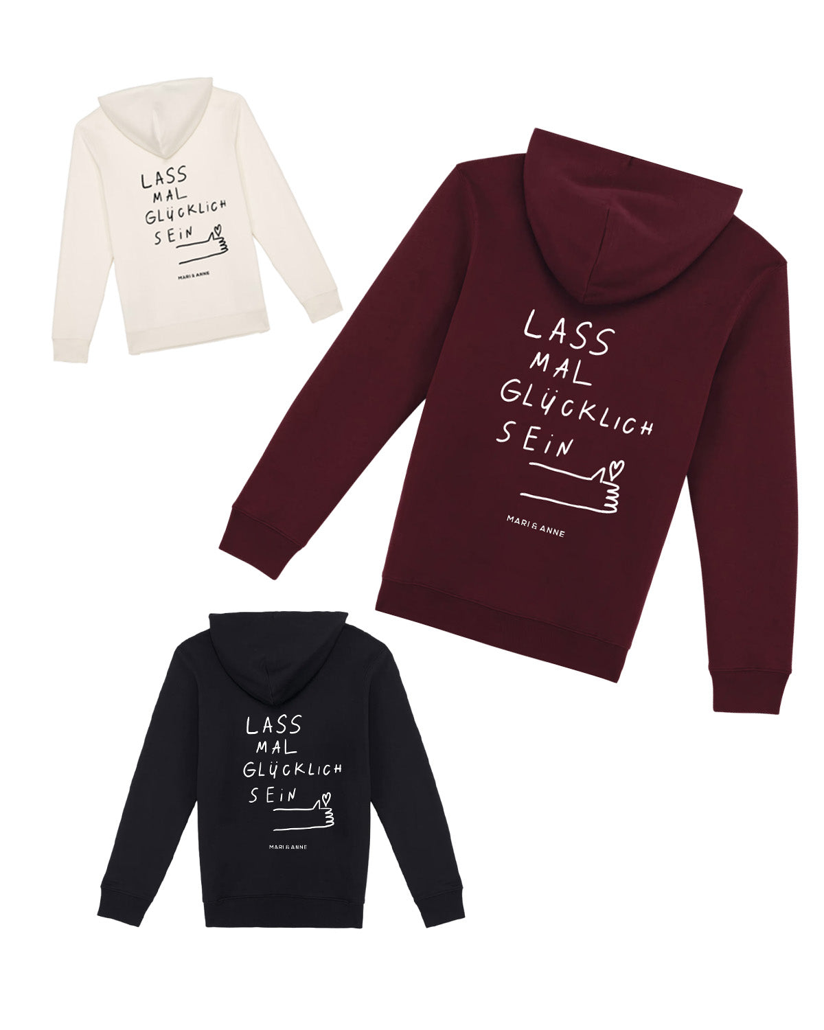 LASS MAL GLÜCKLiCH SEIN — HOODiE