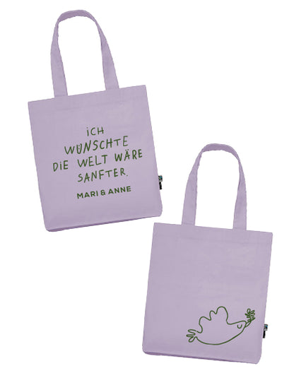 Ich wünschte die Welt... — Jutebeutel in 3 Farben