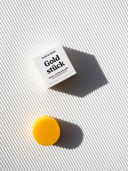 GOLDSTÜCK — Feste Hand- &amp; Körperseife "Lemon"