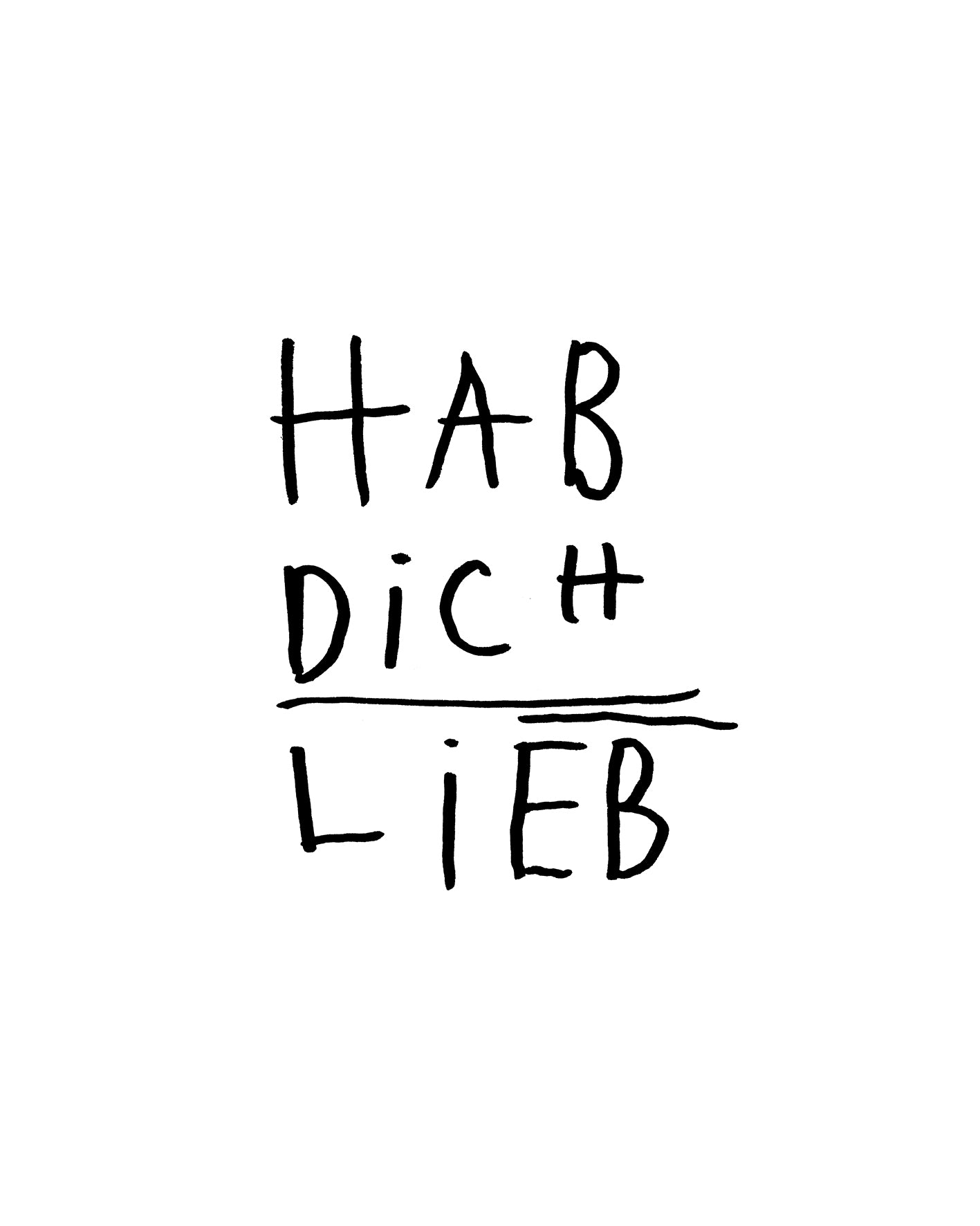 POSTKARTE — HAB DICH LIEB