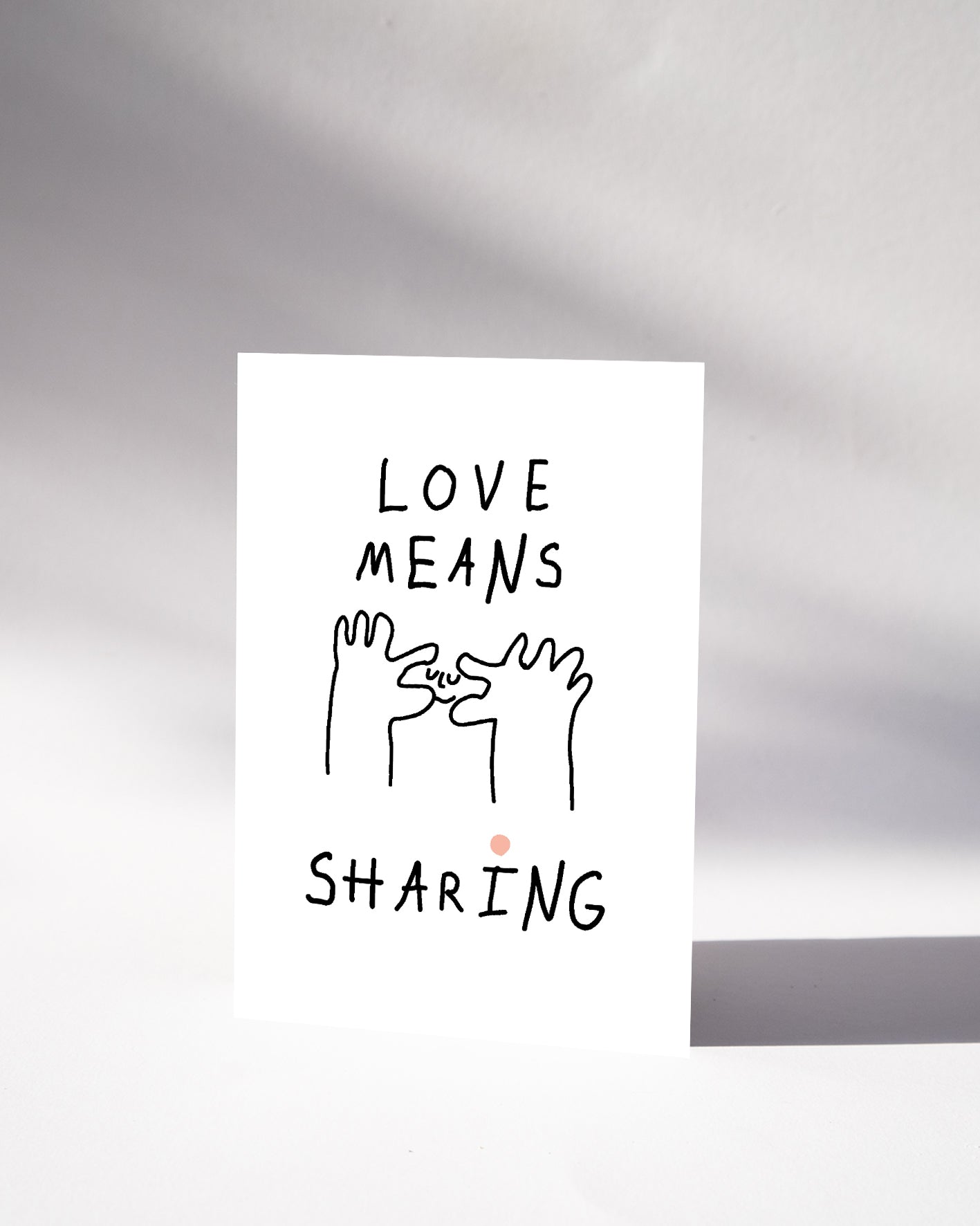 Postkarte — LOVE MEANS SHARING