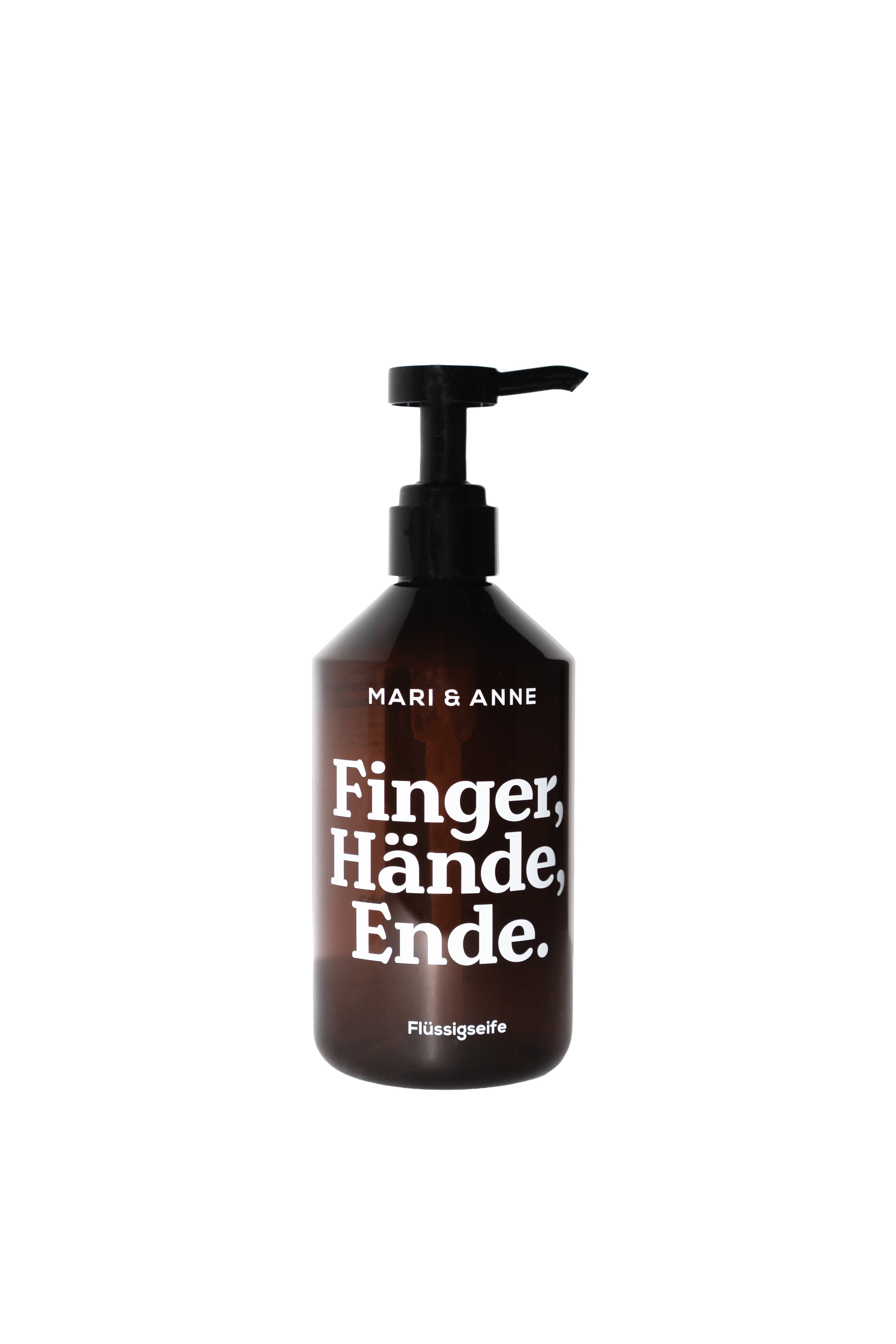 FINGER, HÄNDE, ENDE. — Handseife Glasflasche + Nachschub