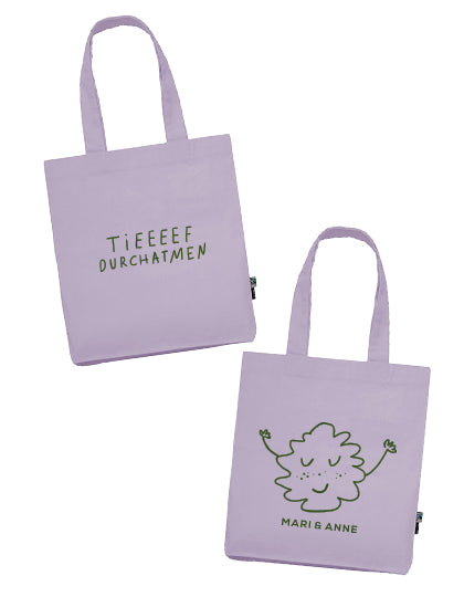 Tief durchatmen — Jutebeutel in 3 Farben