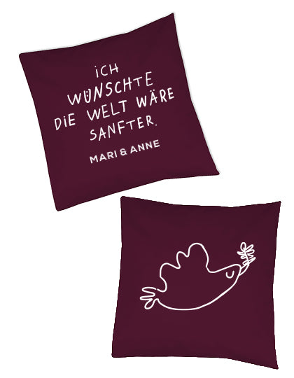 Ich wünschte die Welt... — Kissenhülle in 3 Farben