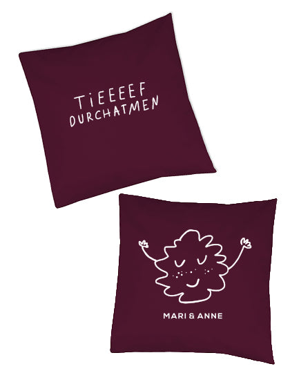 Tief durchatmen — Kissenhülle in 3 Farben