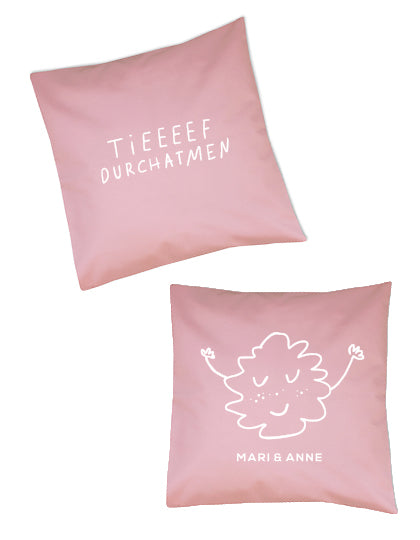 Tief durchatmen — Kissenhülle in 3 Farben