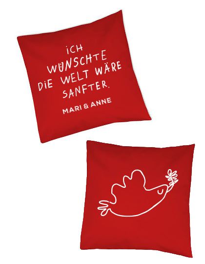 Ich wünschte die Welt... — Kissenhülle in 3 Farben