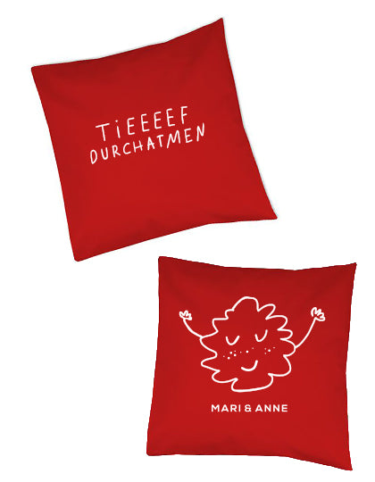Tief durchatmen — Kissenhülle in 3 Farben